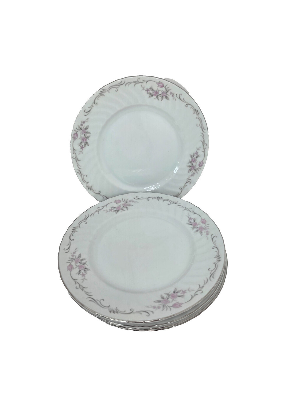 Vintage Gold Standard Porcelian China Pink Floral Salad Plates Set of 5 (2)